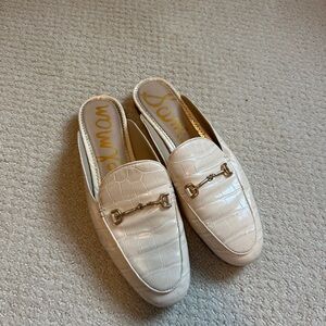 Sam Edelman Linnie Bit Mule in Cream Croc 7.5